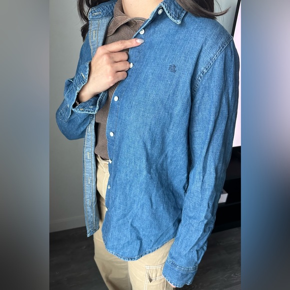 Polo Ralph Lauren Tops - Polo Ralph Lauren denim shirt women size M